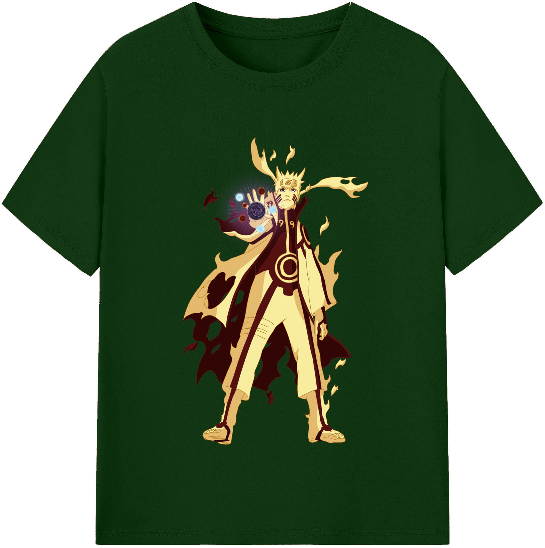 （画像用） NARUTO -ナルト- うずまき ナルト Uzumaki Naruto 綿100％半袖Tシャツ（フロントプリント）